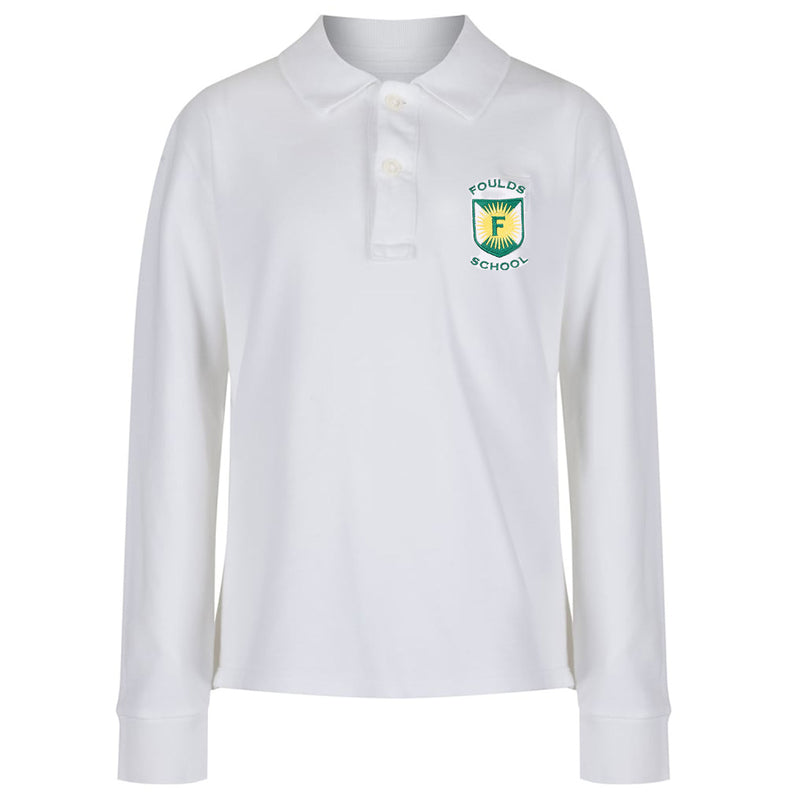 Shop Long Sleeved Polo Shirts for Foulds Primary School, Barnet | School uniforms, school accessories and PE Kit | Pearl & Moss are a North London based, family-run company proudly offering hardwearing, comfortable and affordable clothing whilst raising money for school projects and supporting the local community.