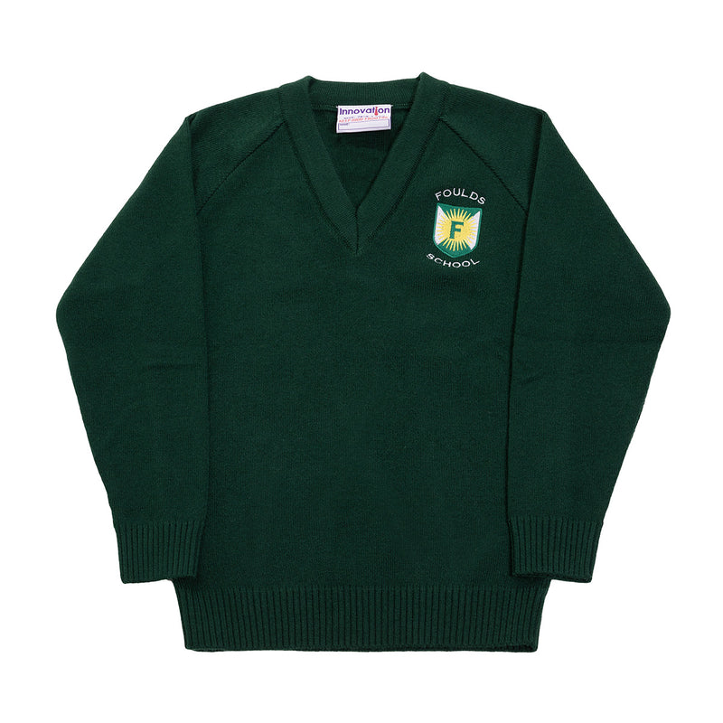 Shop V Neck Jumpers for Foulds Primary School, Barnet | School uniforms, school accessories and PE Kit | Pearl & Moss are a North London based, family-run company proudly offering hardwearing, comfortable and affordable clothing whilst raising money for school projects and supporting the local community.